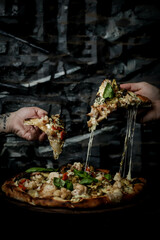 Pizza Vegana con brocoli y coliflor