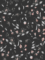 Seamless floral vector pattern design