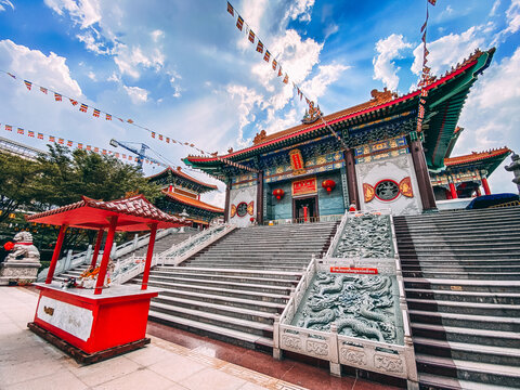 Wat Boromracha Kanchanapisek Anusorn or Wat Leng Noei Yi 2 chinese complex in Bang Bua Thong District, Nonthaburi, Thailand