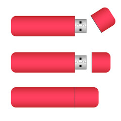 Usb Flash Drive Black Close Realistic Memory Portable Device. jpeg image  illustration isolated on white background.Realistic Detailed 3d Color USB Flash Drive Set Isolated on a White Background. jpg 