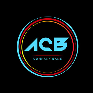 ACB,A C B Alphabet Letter Design With Creative Circle ,A C B Letter Logo Design, ACB Letter Logo Design On Black background, business and company, letter logo design for company