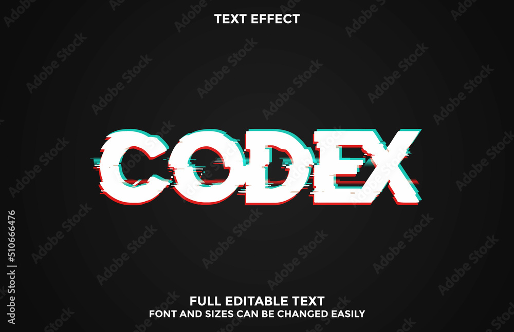 Fototapete text efeect codex glitch design