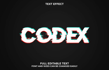 Text Efeect CODEX Glitch Design