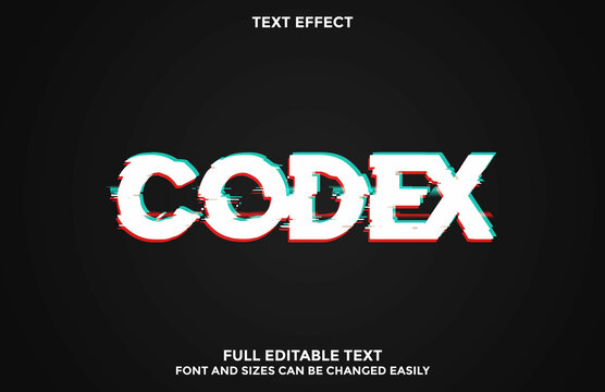Text Efeect CODEX Glitch Design