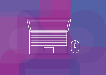 Laptop icon vector illustration line icon.vector illustration design