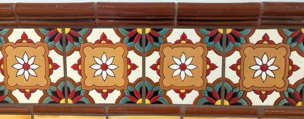 A row of Mexican Tiles