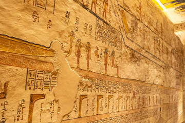 Fototapeta na wymiar Tomb of Rameses V and VI in Luxor