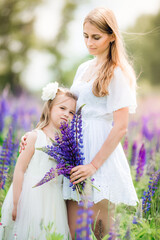 woman in the field of flowers