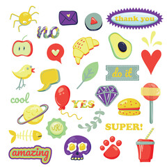 Vector line art Doodle cartoon set of objects and symbols. Doodle. Use for concept design. All objects are separated. Vector illustration