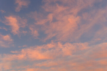 orange clouds at sunrise or sunset