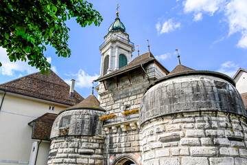 Solothurn, Baseltor, Stadttor, Tor, Kathedrale, St. Ursen-Kathedrale, Stadtmauer, Altstadt,...