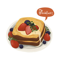 French toast with berries