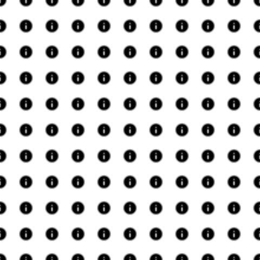 Square seamless background pattern from black info symbols. The pattern is evenly filled. Vector illustration on white background