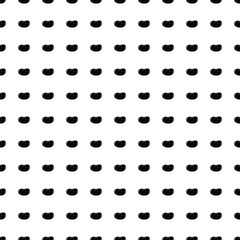 Square seamless background pattern from black potatoes symbols. The pattern is evenly filled. Vector illustration on white background