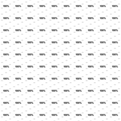 Square seamless background pattern from black 100 percent symbols are different sizes and opacity. The pattern is evenly filled. Vector illustration on white background