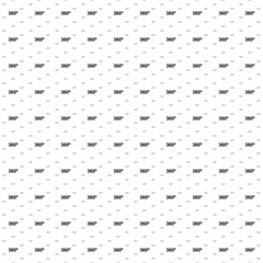 Square seamless background pattern from geometric shapes are different sizes and opacity. The pattern is evenly filled with black 360 degree symbols. Vector illustration on white background