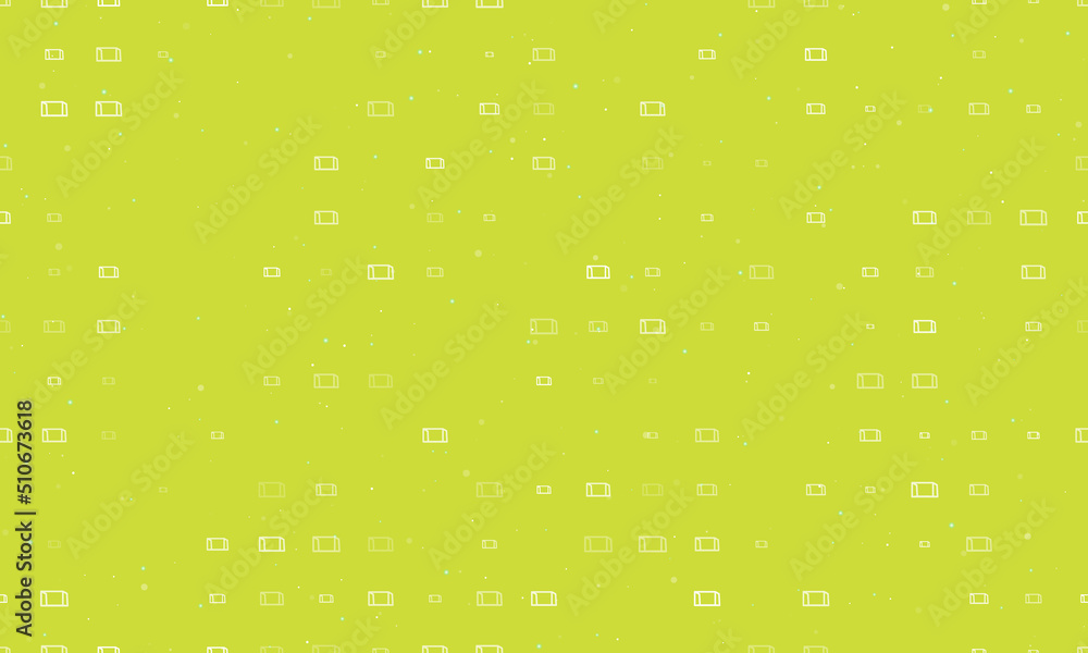 Poster seamless background pattern of evenly spaced white football goal symbols of different sizes and opac