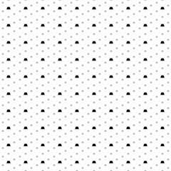 Square seamless background pattern from black trapezoid symbols are different sizes and opacity. The pattern is evenly filled. Vector illustration on white background