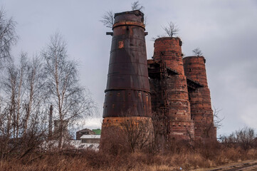 Old abandoned pottery and brick factory in Kladno, Czech Republic