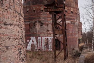 Old abandoned pottery and brick factory in Kladno, Czech Republic