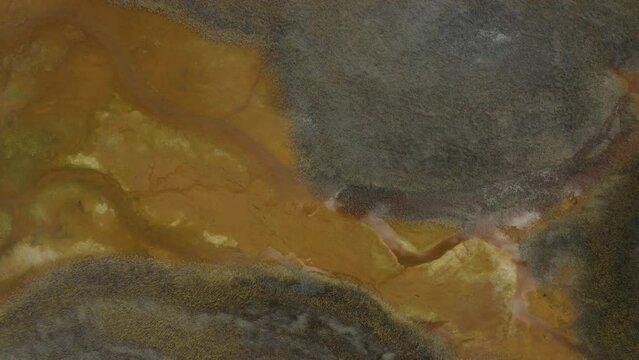 polluted nature after activities of the copper production plant, Ural region, Russia Karabash.