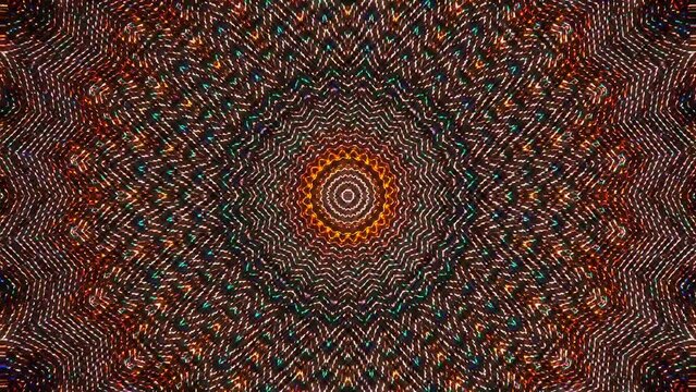 Abstract kaleidoscope shining beautiful red blue line smooth motion with shining light motion	