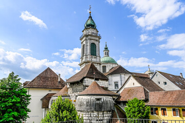 Solothurn, Baseltor, Stadttor, Tor, Kathedrale, St. Ursen-Kathedrale, Stadtmauer, Altstadt,...