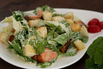 Caesar salad on a plate