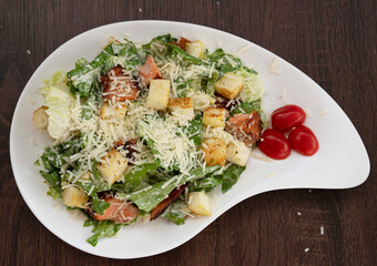 Caesar salad on a plate