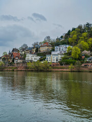 Heidelberg river side houses in Germany