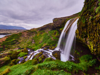 Cascada Sheep's Waterfall Islandia Norte