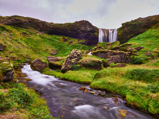 Cascada Sheep's Waterfall Islandia Norte