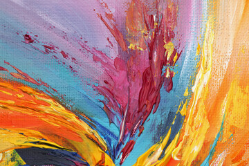 Art Abstract acrylic and watercolor smear blot painting. Color texture canvas background.