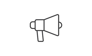 Megaphone icon. Loudspeaker vector illustration. Loud message promotion offer symbol.
