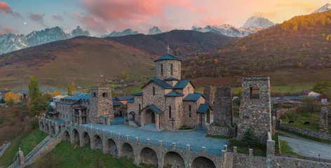 Fotobehang Fiagdon Monastery in the Caucasus Mountains. © Aliaksei