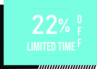 22 percent off with vector off square format