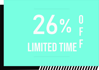 26 percent off with vector off square format