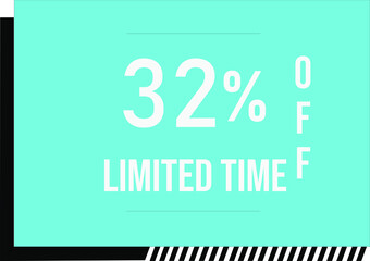 32 percent off with vector off square format
