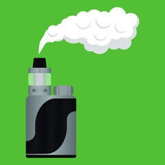 Vector vape. Electronic Cigarette. Vape with smoke. Vape Shop
