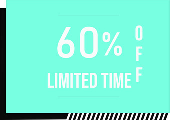 60 percent off with vector off square format