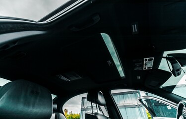 Sunroof of a car slightly open