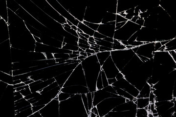 old dirty glass with a lot of cracks