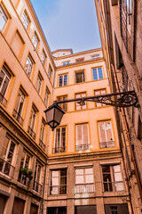 Obraz premium Cour intérieure quartier de la Croix-Rousse à Lyon