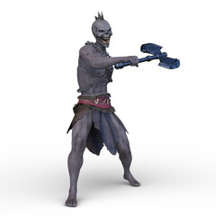 斧を持ったモンスター