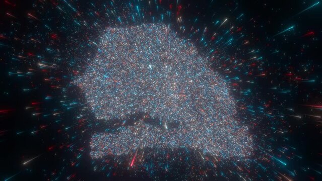 Abstract map of Senegal. High quality 4k footage
