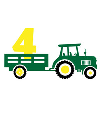 Obraz na płótnie Canvas Tractor birthday boy svg, birthday boy girl svg png, tractor svg, farm tractor svg, farm svg, farmer SVG, farm life svg, farm tractors svg 