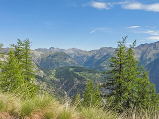 Fototapeta na wymiar Paysage de montagne dans les Alpes du Sud à Auron