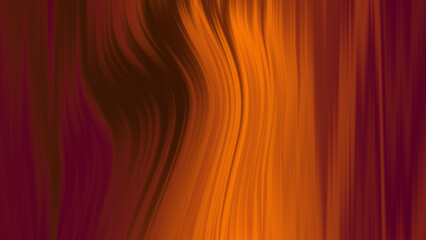 Fluid vibrant gradient of orange brown red colors with smooth movement in the frame horizontal with movement to the side with copy space. Abstract lines background concept