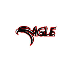 eagle lettering vector illustration for icon, symbol or logo 