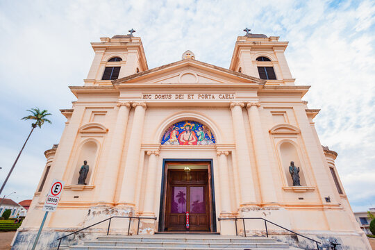 Batatais, S&atilde;o Paulo, Brazil - Circa June 2022: City of Batatais, Igreja Matriz.